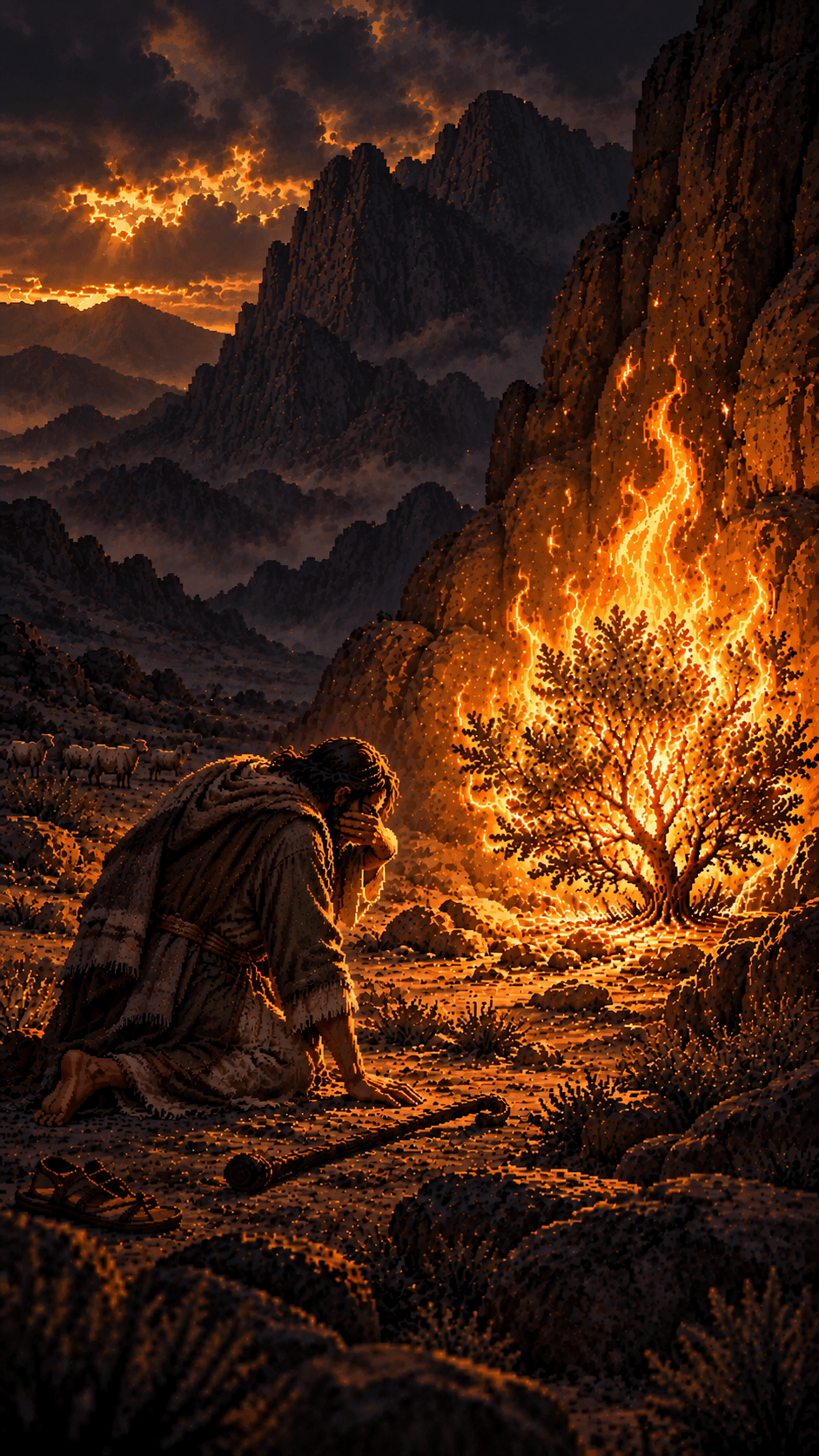 Exodus 3:1–6 — Moses encounters the presence of God.
