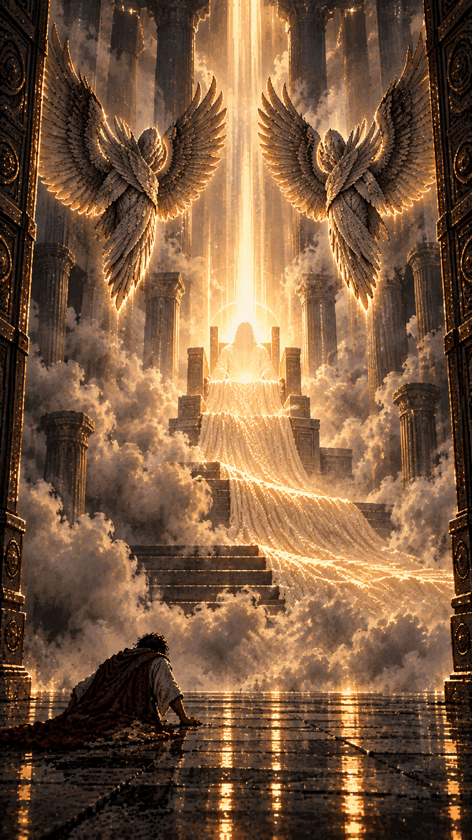 Isaiah 6:1–8 — Isaiah sees the Lord, high and exalted, as the seraphim cry, “Holy, holy, holy.”